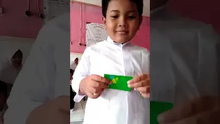 Membuat kreasi amplop lebaran dari kertas origami bersama RA Miftahul Matin