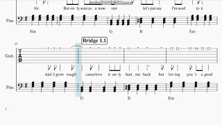 Adventure Time -  " Monster " Guitar Tabs Sheet Music