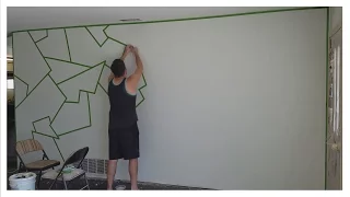 How to Paint "ALMOST PERFECT" Line Patterns on Your Wall! (EASY)