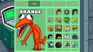 Orange (RainBow Friends) in Among Us ◉ funny animation - 1000 iQ impostor