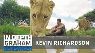 Kevin Richardson introduces Graham to the big cats