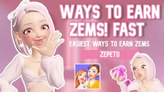 Ways to earn Zems 💎 FAST and EASY | Zepeto | Tutorial