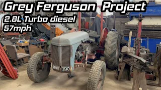 Introducing my TURBO diesel Grey Ferguson. 57mph vintage tractor