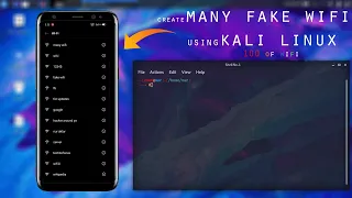 Create many fake WiFi on Kali Linux | Confuse WiFi users around you | Hundreds of fake wifi