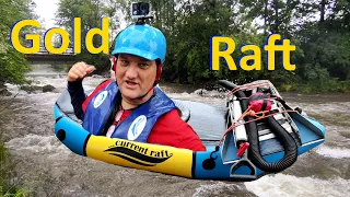 Packraft Goldwaschen Panning for Gold Super Prospecting Tool with great Fun Factor