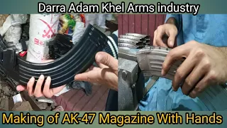 Making Of AK-47 Kalashnikof & M4 magazine with Hands,M4 magazine making in Dara Adam khil gun market