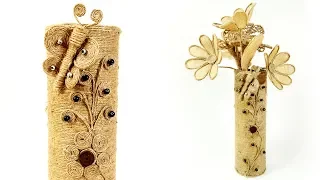DIY Butterfly Jute Flowerpot | Jute Vase Making Idea | Crafts Junction