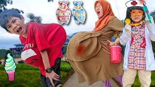 GAWAT⁉️🔥Perut Yazid Buncit🤰Kebanyakan Makan Jajan Es krim Bu Tompel Lucu Melahirkan Di Suntik Dokter