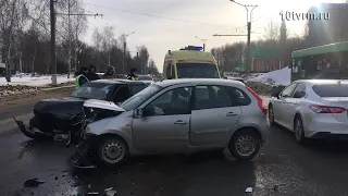 Авария с тремя участниками в Саранске | Accident with three participants in Saransk