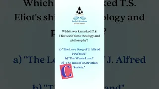 T S Eliot Quiz English Literature NET Questions #Shorts