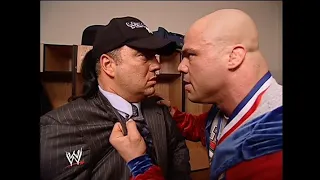 Kurt Angle motivates Paul Heyman! 03/06/2003