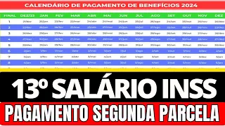 13º SALÁRIO 2024 INSS- SAIU DATAS DE PAGAMENTO DA SEGUNDA PARCELA DO 13º DO INSS