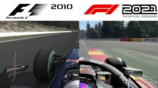 F1 Game Comparison: 2010 - 2021 Gameplay Comparison (PC)