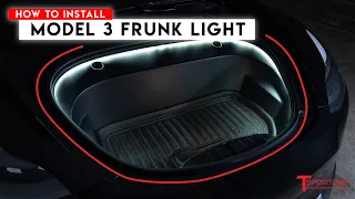 🔦 Tesla Model 3 Mega-Bright LED Frunk Light Strip Kit - Plug and Play DIY Installation Instructions