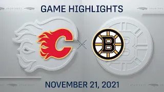NHL Highlights | Flames vs. Bruins - Nov. 21, 2021