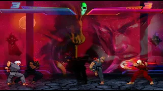 MUGEN BATTLE BOSS FIGHT - MR. KARATE & AKUMA VS EVIL RYU & V.KEN- HD-STAGE : PORTAL HD