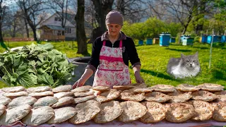 Recipe for delicious nettle buns cooked in the village - Azerbaijani cuisine