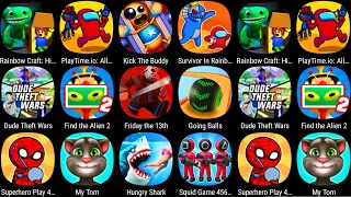 Superhero Play 456,Going Balls,Hungry Shark,My Tom,Find The Alien 2,Dude Theft Wars,Playtime.IO.....