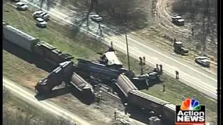 Two freight trains collided in Platte Co. Missouri