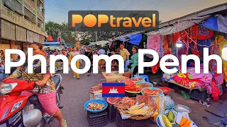 PHNOM PENH, Cambodia 🇰🇭 - Riverfront Walk - 4K 60fps