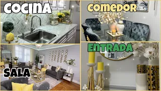 Decoración Primavera/Verano SALA, ENTRADA, COMEDOR Y COCINA! Ideas para decorar, todo en uno 💛✨🤍