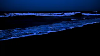 Fall asleep to waves all night, ocean sounds to sleep deeply on the beach.