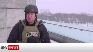 BREAKING: Explosions heard by Sky reporter in Kharkiv, NE Ukraine