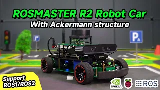 ROSMASTER R2 ROS2 Robot with Ackermann structure for Jetson NANO 4GB/Orin NANO/Orin NX/RPi 4B