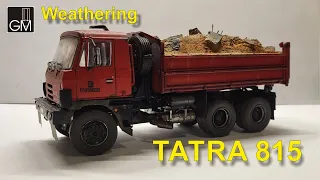 Tatra 815 waloryzacja modelu postarzanie  dumper truck model weathering