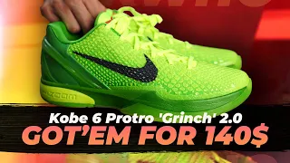 Nike KOBE 6 Protro GRINCH 2.0 by KICKWHO!! 2023 REVIEW & On Feet!