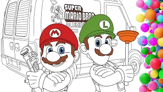 Coloring Mario and Luigi Super Mario Bros Coloring Pages For Kids