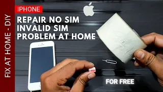 Fix no sim / invalid sim problem in iphone at home for free | hindi video