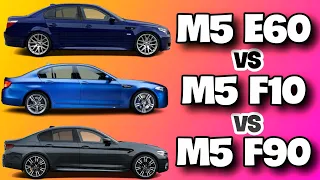 BMW M5 Acceleration Showdown: E60 vs F10 vs F90