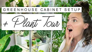 Plant Cabinet TOUR and Setup 🌱 House Plant Greenhouse Tour