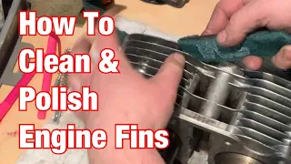 How To Clean & Polish Motorcycle Engine Fins-Part 137