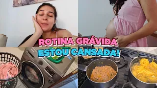 ROTINA DIÁRIA GRÁVIDA🤰🏻ESTOU ME SENTINDO CANSADA! LAVEI ROUPAS, FIZ JANTAR E MAIS....