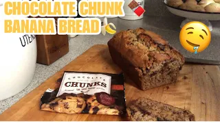 BAKE WITH ME CHOCOLATE CHUNK BANANA BREAD