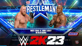 Brock Lesnar vs Bobby Lashley WWE 2K23 Gameplay | 4K 60FPS *Legend Difficulty*