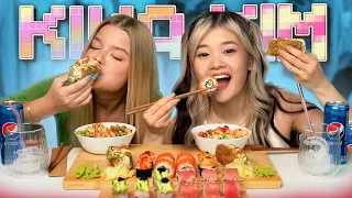 ASMR SUSHI & SASHIMI MUKBANG | Japanese Food Mukbang | feat. Kristi Krime from XO TEAM