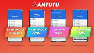 Snapdragon 6 Gen 1 Vs Snapdragon 778G Vs Dimensity 920 Vs Snapdragon 695 | Antutu Benchmark & Spec's