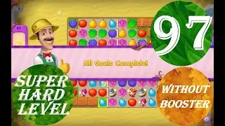Gardenscapes Level 97 - [14 moves] [2022] [HD] solution of Level 97 Gardenscapes [No Boosters]