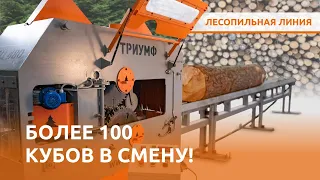 Комплексная Лесопильная Линия ТРИУМФ Производительностью БОЛЕЕ 100 м³ в Смену