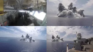 Four Views of the Shock Trials Aboard the USS Gerald R. Ford (CVN 78)