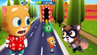 Talking Tom Gold Run Boss Fight - Flower Shirt Hank Plays Soccer In Candy World