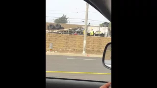 Accidente en commerce california en el freeway 5 N .