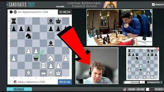 Nepo playing poor moves quickly Magnus is saying