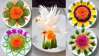 【Compilation】 Michelin Chef Tells You How To Carve Vegetables And Fruits Beautifully#fruitcarving