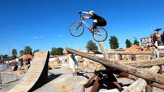 Bike trials group ride on the comp course... after the comp of course! | 2022 Bentonville Bike Fest