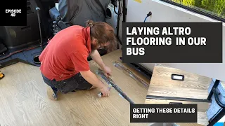 Installing Super Tough Altro Flooring in Our Van Conversion | Mercedes Vario Minibus Conversion