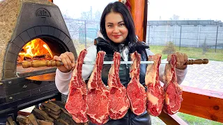 50% Juiciness and 50% Taste! The Best Tomahawk Steak Medium Rare! PRIMEBEEF